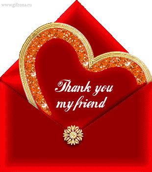 Открытка открытки с благодарностью  - Открытка с надписью "Thank you my friend" | Красивая открытка #191