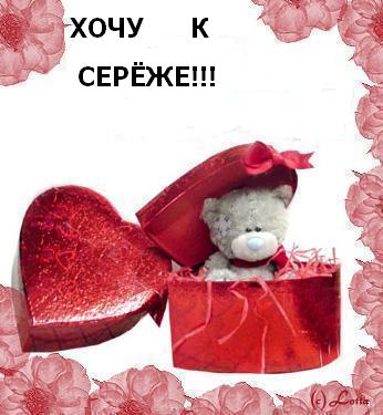 Открытка Открытки с именем Сергей - Мишка в красном боксе: открытка, подарок, любовь | Красивая открытка #8