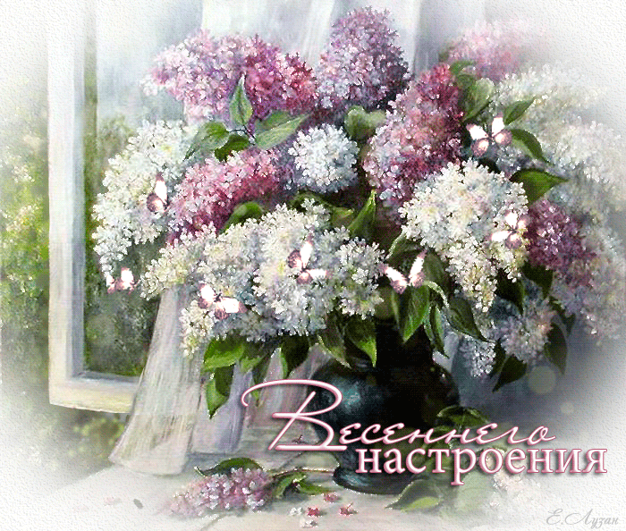 Открытка С сиренью - Весенние сирени: нежная открытка с цветами | Красивая открытка #54