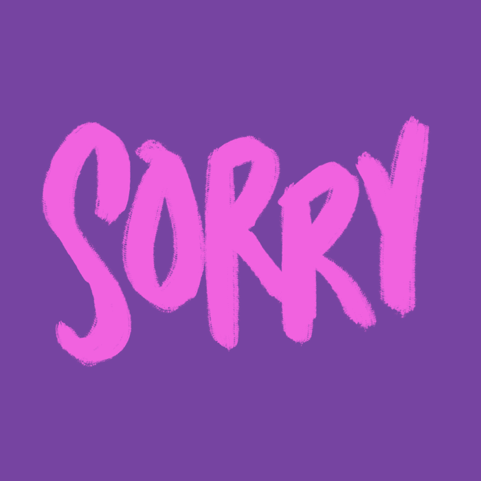 Открытка открытки с извинениями  - Открытка с надписью "Sorry" в розовом цвете | Красивая открытка #110