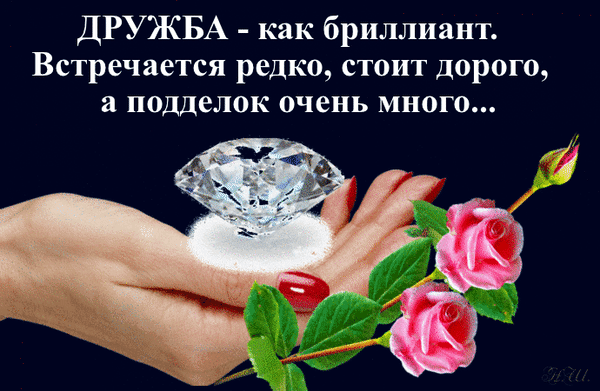 Открытка Открытки о дружбе - Бриллиант и розы: Красивая открытка с цветами | Красивая открытка #38