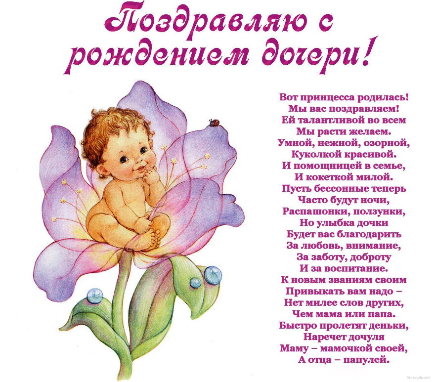 Открытка открытки на рождения девочки  - Открытка с поздравлением: принцесса родилась! | Красивая открытка #2