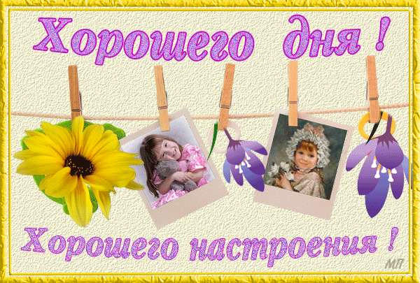 Открытка Открытки хорошего настроения - Открытка с цветами и детскими фото | Красивая открытка #181