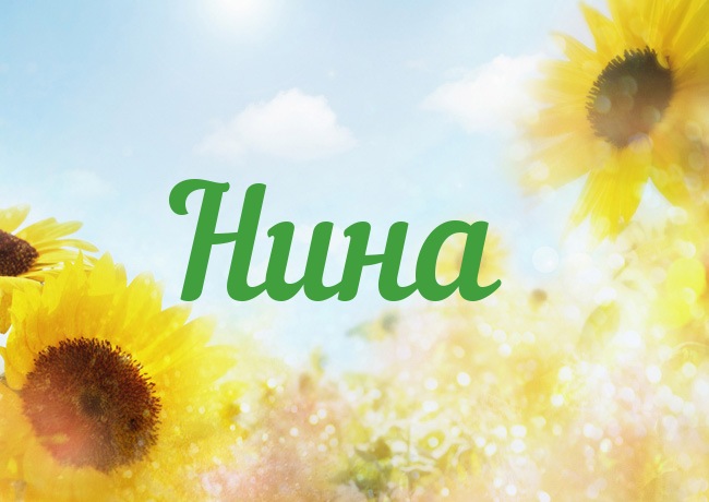 Открытка открытки с именем Нина  - Открытка с подсолнухами на фоне голубого неба | Красивая открытка #15