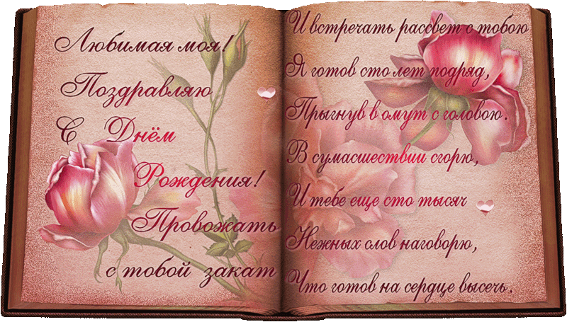 Открытка С днем рождения для жены - Открытка с розами: нежные поздравления | Красивая открытка #37