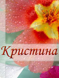 Открытка открытки с именем Кристина  - Открытка с капельками росы и цветами | Красивая открытка #21