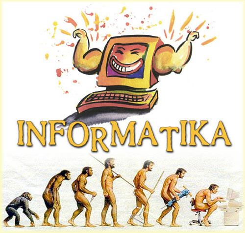 Открытка День информатики - Эволюция человека и компьютер: смешная открытка | Красивая открытка #6