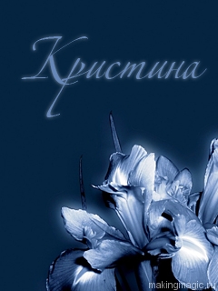 Открытка открытки с именем Кристина  - Синие лилии: открытка с цветами, изображение | Красивая открытка #7