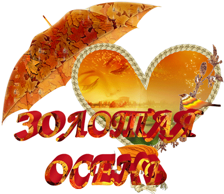 Открытка Открытки Золотая Осень  - Осенняя открытка: золотая листва и закат | Красивая открытка #30