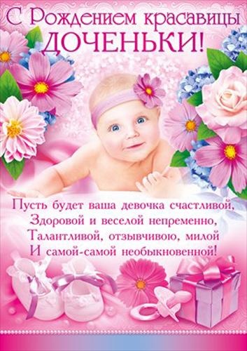 Открытка открытки на рождения девочки  - Открытка для девочки с цветами и подарками | Красивая открытка #16