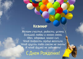 Открытка Открытки с именем Казимир  - С Днем Рождения! Открытка с воздушными шарами | Красивая открытка #12