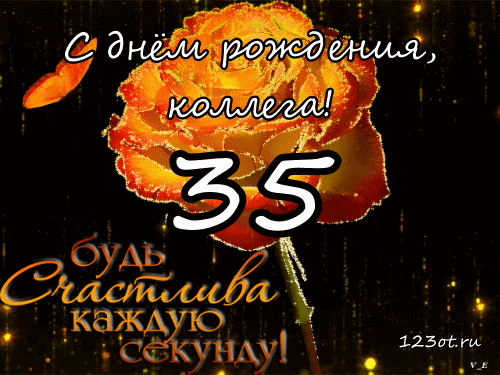 Открытка Открытки на 35 лет - Красивая поздравительная открытка с красной розой | Красивая открытка #16