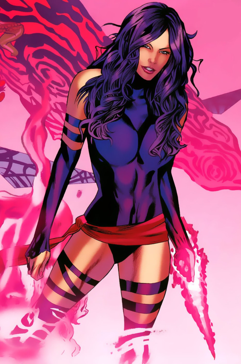 Открытка открытки с Псайлок  - Красивая девушка в чёрном с красными акцентами | Красивая открытка #6