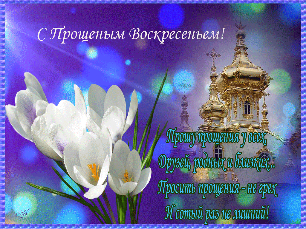 Открытка Прощённое воскресенье - Прошу прощения у всех! | Красивая открытка #45
