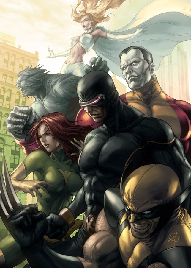 Открытка открытки с Колоссом  - Команда X-Men: Росомаха, Джин Грей, Зверь, Колосс | Красивая открытка #4