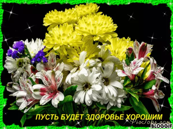 Открытка Открытки желаю здоровья - Открытка с цветами: ромашки, гвоздики, фиалки | Красивая открытка #8