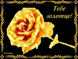 Открытка Для тебя - Золотая роза на открытке — поздравления | Красивая открытка #210