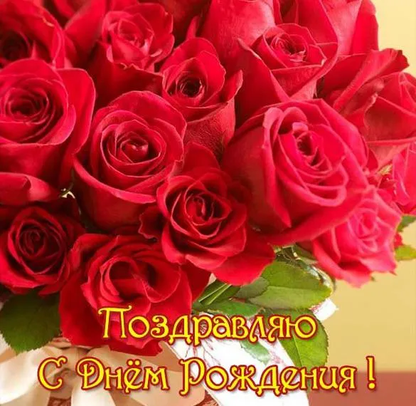 Открытка Поздравляю - Букет роз: поздравление с Днем рождения | Красивая открытка #10