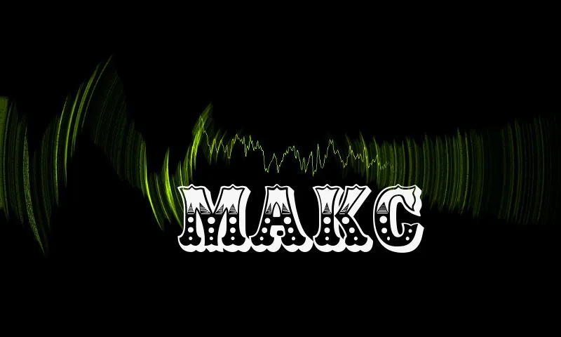 Открытка Открытки с именем Максим  - Открытка с надписью "MAKС" на фоне зеленых волн | Красивая открытка #50