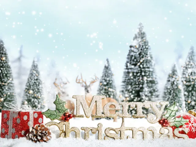 Открытка Merry Christmas - С Днем Рождения! С Рождеством! Новогодние открытки | Красивая открытка #39