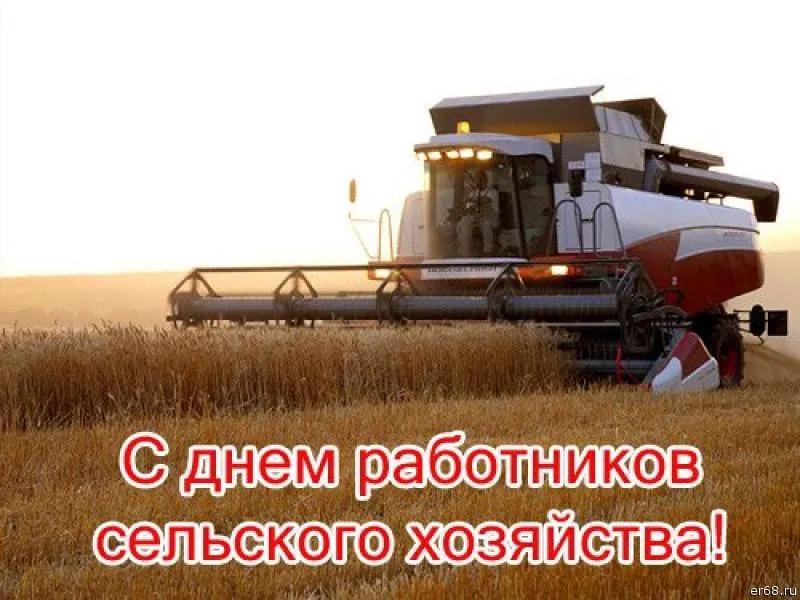 Открытка Открытки на день работников сельского хозяйства и перерабатывающей промышленности  - Жатва: открытка с комбайном для работников сельского хозяйства | Красивая открытка #44