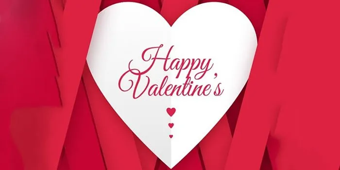 Открытка День всех влюбленных - Открытка с надписью "Happy Valentine's" | Красивая открытка #29