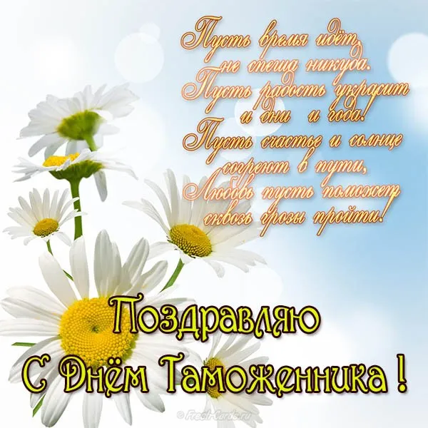 Открытка день таможенника - Открытка с ромашками: С Днем рождения! | Красивая открытка #3