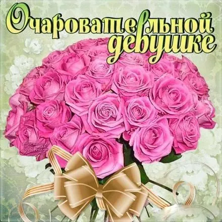 Открытка С розовыми розами - Розовые розы на открытке - поздравительная открытка | Красивая открытка #20