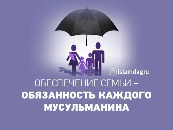 Открытка Отношения в семье - Открытка с семьей под зонтом - islamdagru | Красивая открытка #16