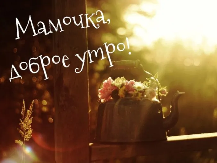 Открытка Открытки доброе утро мама - Чайная церемония: уютная открытка с цветами | Красивая открытка #36