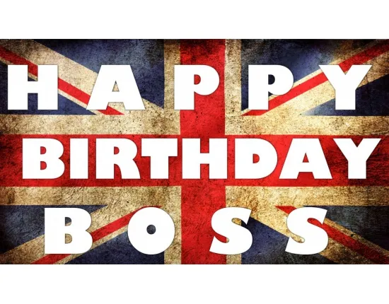 Открытка Открытки на день рождения руководителю - Boss Открытка с флагом Великобритании | Красивая открытка #24