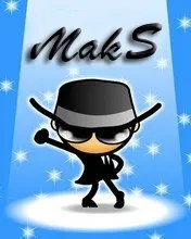 Открытка Открытки с именем Максим  - Открытка с танцующим персонажем в шляпе и очках | Красивая открытка #155