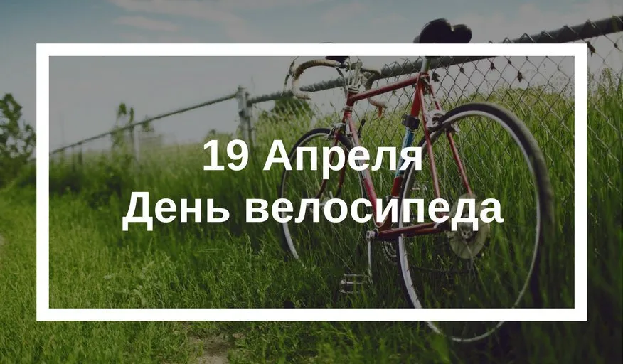 Открытка Всемирный день велосипеда - Открытка с велосипедом на фоне травы | Красивая открытка #4