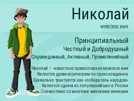 Открытка Открытки с именем Николай   - Николай: мужское имя, значение и происхождение | Красивая открытка #62