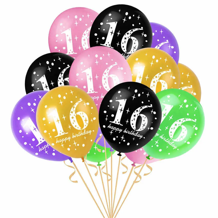 Открытка Открытки на 16 лет - Воздушные шарики с надписью "Happy Birthday" | Красивая открытка #91