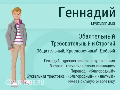 Открытка открытки с именем Геннадий - Геннадий: Мужское имя, значение, происхождение | Красивая открытка #60