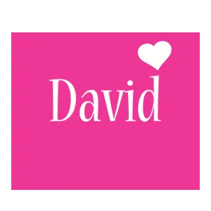 Открытка открытки с именем Давид - Открытка с надписью "David" и сердцем | Красивая открытка #264
