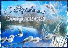 Открытка открытки с вербным воскресеньем  - Верба: зимняя открытка с ивовыми ветками | Красивая открытка #128