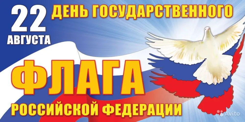 Открытка Открытки с Днем Государственного Флага РФ - Открытка ко Дню России: голубь на фоне флага | Красивая открытка #24