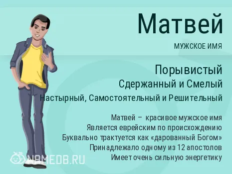 Открытка открытки с именем Матвей  - Имя Матвей: значение, происхождение, характер | Красивая открытка #159