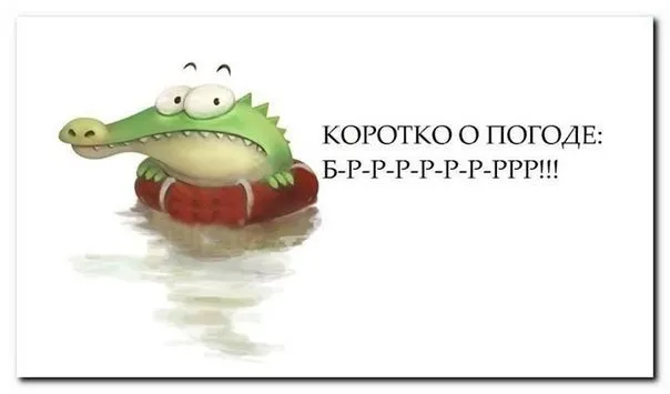Открытка о погоде - ППП-Аллигатор на буй: Веселая открытка ППП | Красивая открытка #1