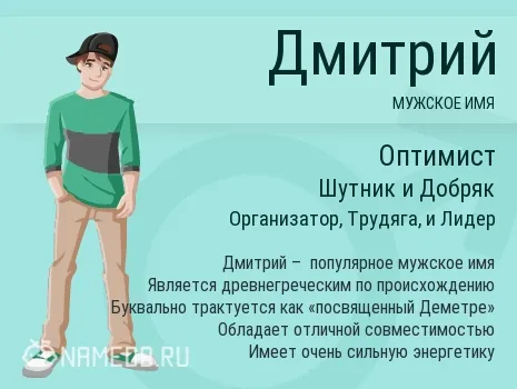 Открытка открытки с именем Дмитрий  - Имя Дмитрий: значение, происхождение, характер | Красивая открытка #98