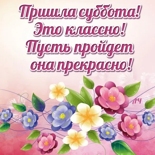 Открытка Доброе утро суббота - Открытка с цветами: розы, фиалки и маки | Красивая открытка #4