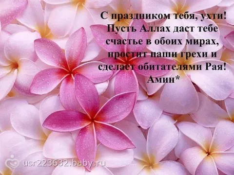 Открытка Священный Рамадан - Яркие розовые цветы на открытке | Красивая открытка #48