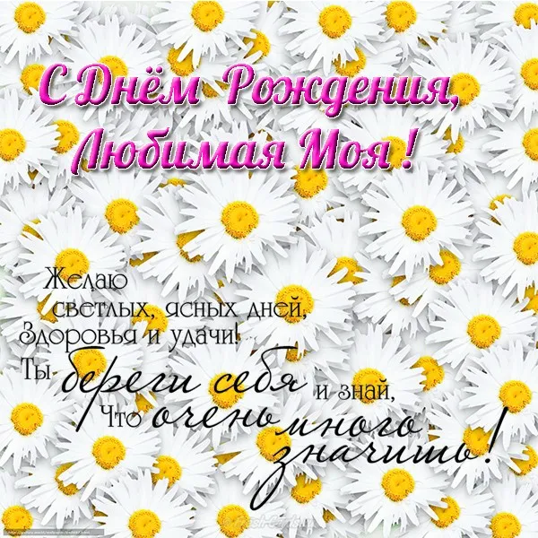 Открытка С днем рождения для жены - Открытка с цветами: С днем рождения! | Красивая открытка #35