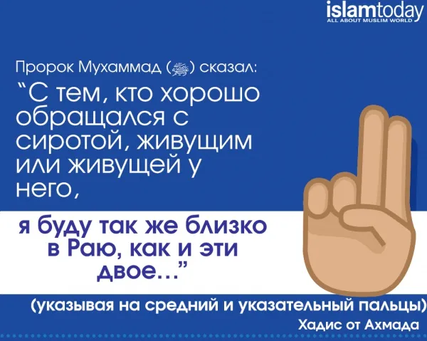 Открытка Поведение (Сунна) - Хадис пророка Мухаммеда: "С тем, кто оказался без средств к существованию..." | Красивая открытка #24