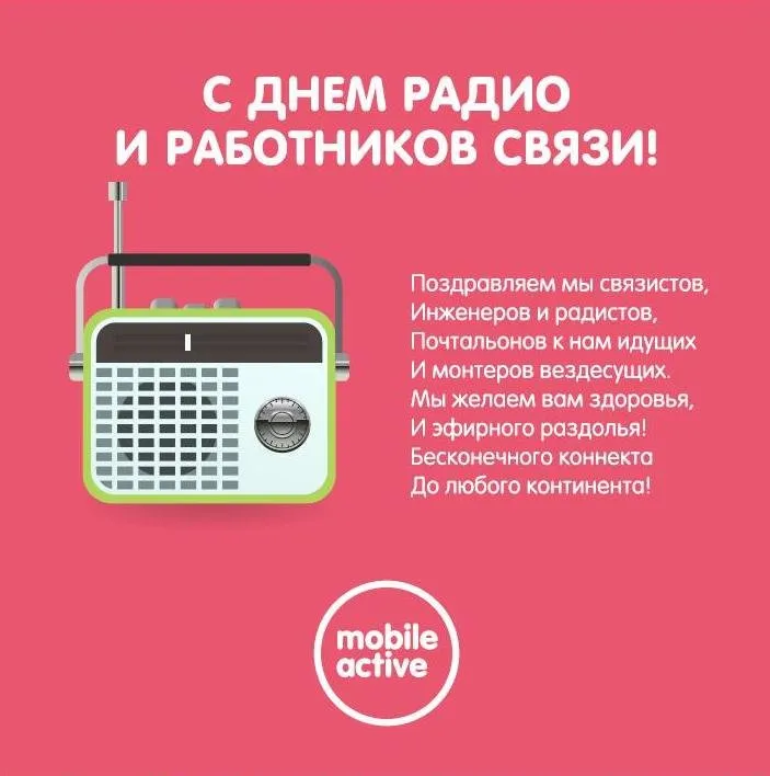 Открытка День радио - С Днём Радио! Поздравительная открытка | Красивая открытка #8