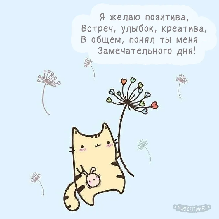 Открытка Улыбнись - Открытка с милым котиком  поздравления с днем рождения | Красивая открытка #73