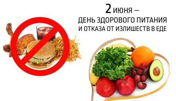 Открытка Открытки с днем здорового питания и отказа от излишеств в еде - Открытка: Здоровое питание, фрукты и овощи | Красивая открытка #3