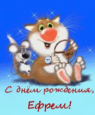 Открытка открытки с именем Ефим - Открытка с котятами: поздравления с днем рождения | Красивая открытка #127